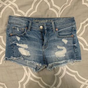 Distressed American Eagle jean shorts